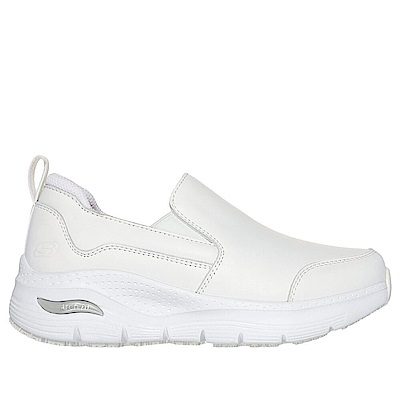 Skechers Arch Fit SR [108190WHT] 女 工作鞋 套入式 足弓支撐 防滑大底 護士鞋 白