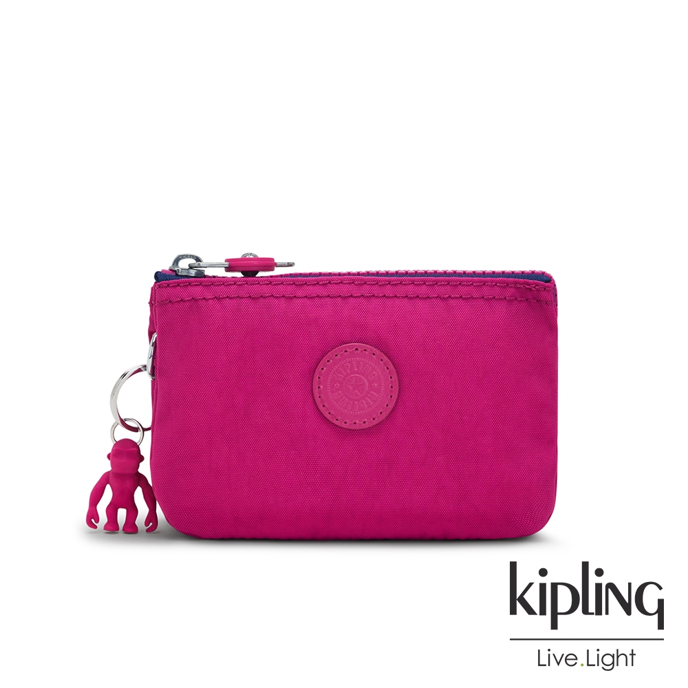 Kipling 香檳桃紫色三夾層配件包-CREATIVITY S