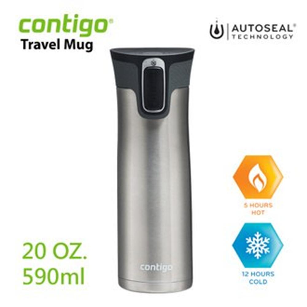 【CONTIGO】West Loop不銹鋼保溫隨行杯590ml-原色