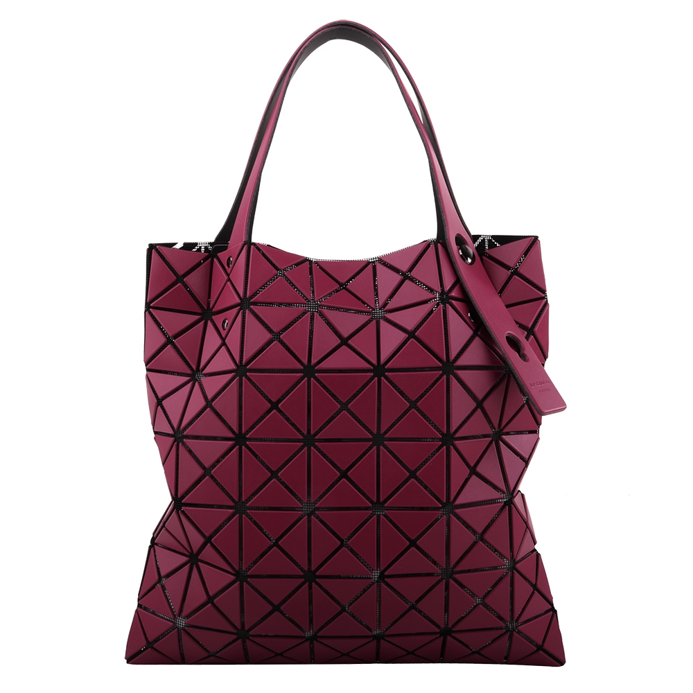 ISSEY MIYAKE  BAOBAO  幾何方格7x7手提包/莓果紅(霧面)