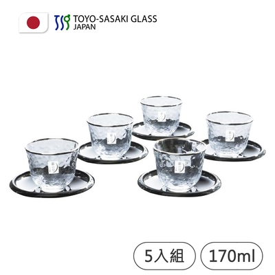 【TOYO SASAKI】日本製銀之月冷茶杯5入組-附杯墊