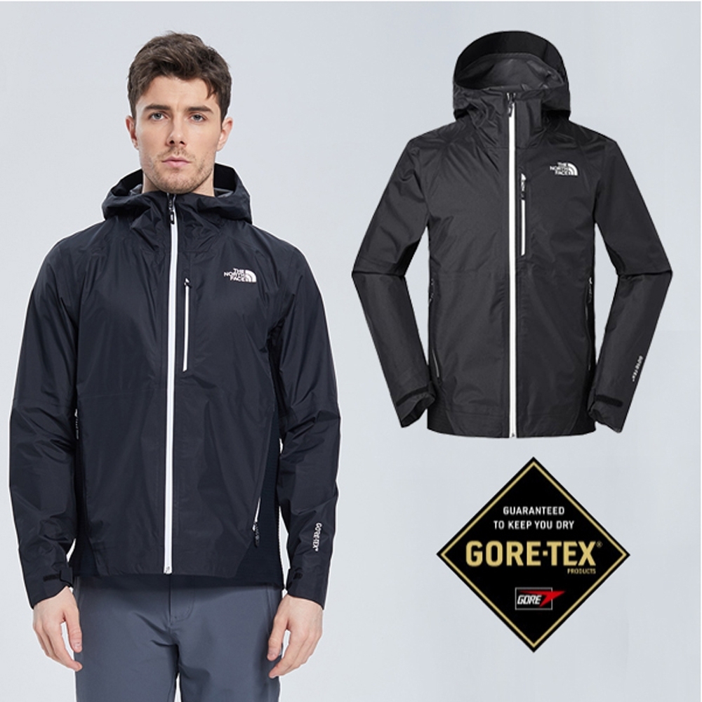 The North Face 男新款 GORE-TEX 防水透氣耐磨可調節連帽外套_黑 N