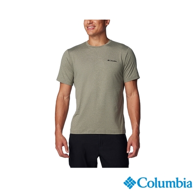 Columbia哥倫比亞 男款- Tech Trail 防曬UPF50快排短袖上衣-軍綠色 UAE55450AG/IS