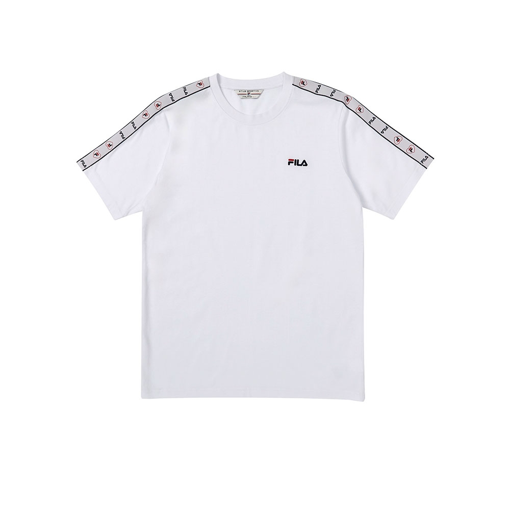 FILA #幻遊世界 中性款短袖圓領T恤-白色 1TEY-1403-WT