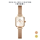 Daniel Wellington DW 手錶 Quadro Mini 15.4x18.2ｍｍ 方糖系列編織小方錶-香檳金錶盤 DW00100651/DW00100656 product thumbnail 2