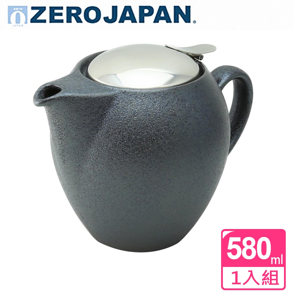 ZERO JAPAN 品味生活陶瓷不鏽鋼蓋壺(水晶銀)580cc