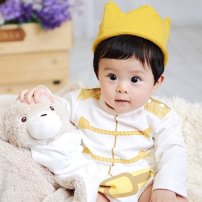 日安朵朵 男嬰連身衣 - MIT白馬王子 (長袖)(不含皇冠)