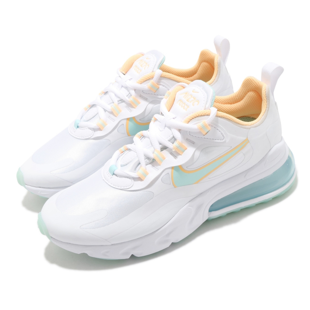 Nike 休閒鞋 Air Max 270 React 女鞋 氣墊 舒適 避震 簡約 球鞋 穿搭 白 綠 DJ3027100