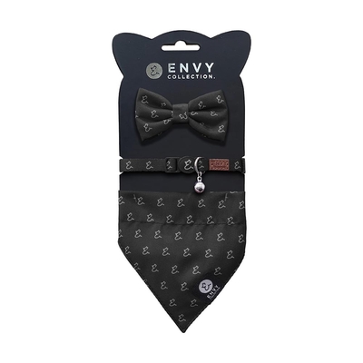 ENVY COLLECTION 貓頸圈 優雅黑logo三件組