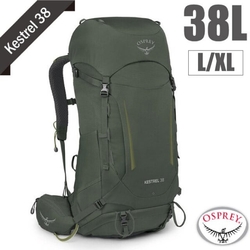 OSPREY 新款 Kestrel 38L (L/XL)輕量健行登山背包.3D立體網背_盆景綠 R