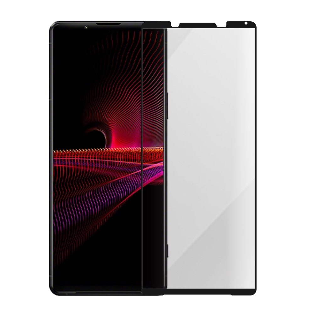 Metal-Slim Sony Xperia 1 III 全膠滿版9H鋼化玻璃貼-晶鑽黑