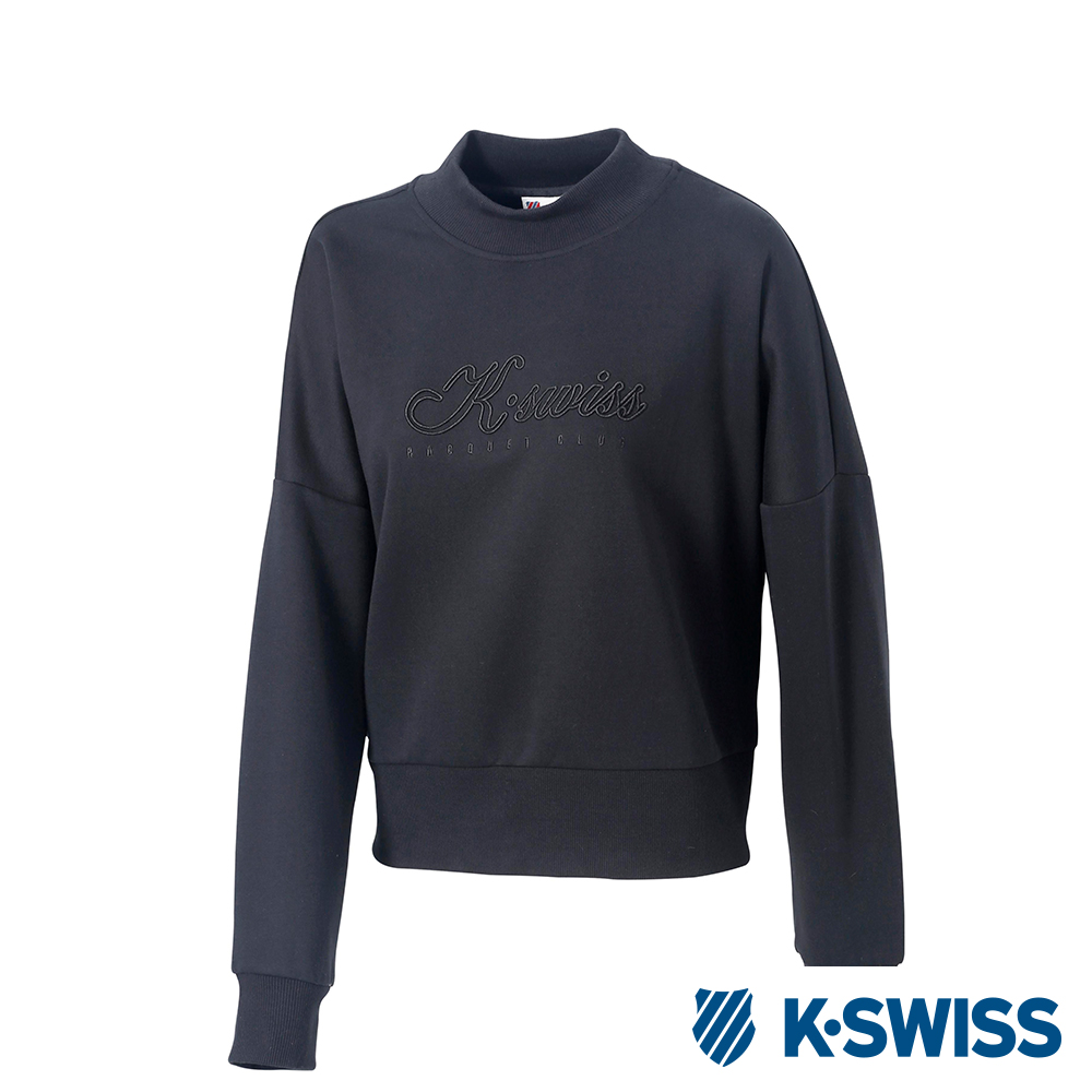 K-SWISS Round Sweat Shirts女圓領長袖上衣-女-黑