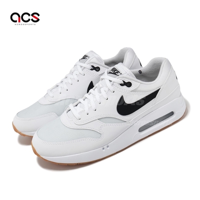 Nike 高爾夫球鞋 Air Max 1 86 OG G 男鞋 白 黑 防潑水鞋面 皮革 抓地 運動鞋 FN0697-100