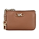 MK MICHAEL KORS PARKER金字LOGO牛皮拉鍊零錢包(小/棕) product thumbnail 1