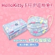 Hello Kitty 台灣製造成人款3層防護口罩-藍底大蝴蝶結款(30入/盒) product thumbnail 1