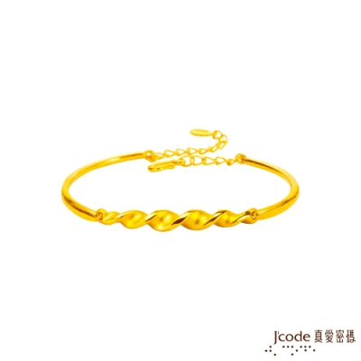 J code真愛密碼金飾 纏綿說愛黃金手環