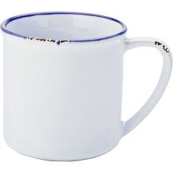 《Utopia》復古石陶馬克杯(藍白380ml) | 水杯 茶杯 咖啡杯