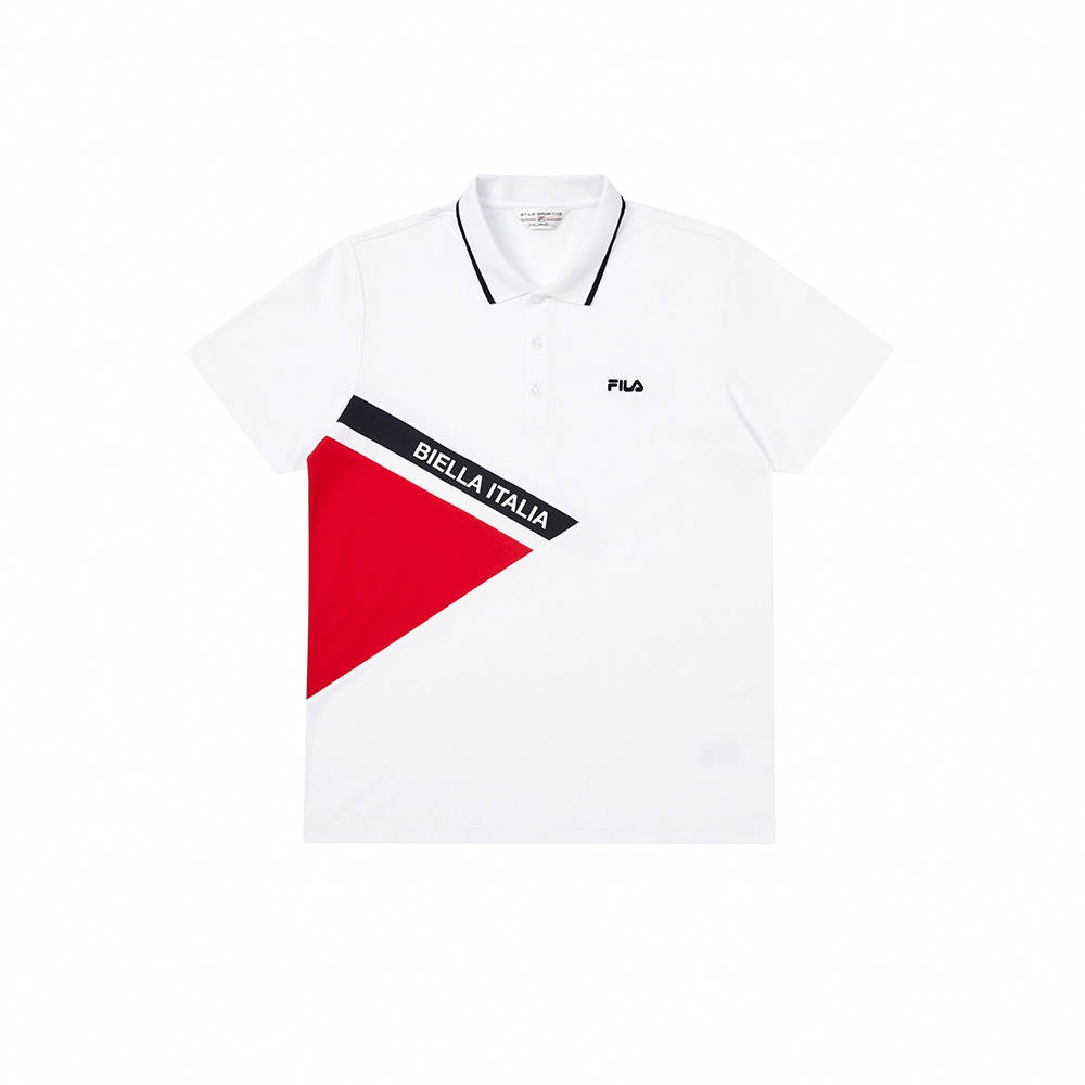 FILA 男短袖POLO衫-白色 1POY-1702-WT