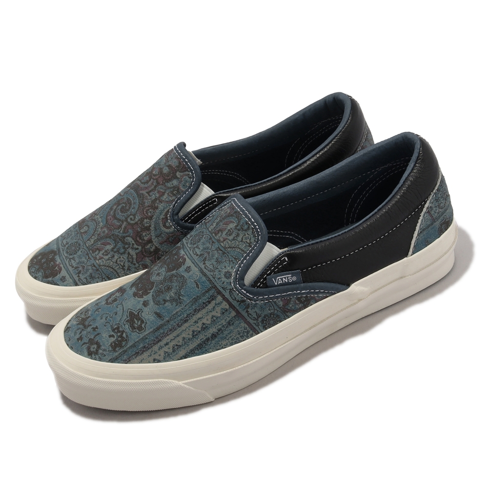 Vans 懶人鞋OG Classic Slip-On Lx Vault 男女鞋藍復古地毯壁掛休閒鞋