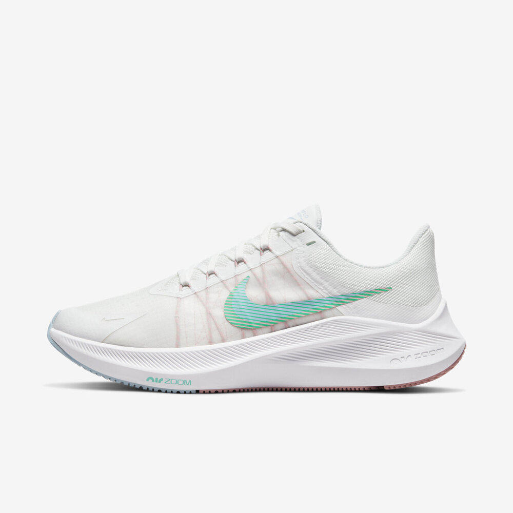 Nike Wmns Zoom Winflo 8 [CW3421-105] 女 慢跑鞋 運動 氣墊 避震 支撐 透氣 白綠