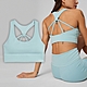 Puma 運動內衣 Evolve Longline Bra 藍 白 中強度 排汗 可拆襯墊 運動 瑜珈 52480022 product thumbnail 1