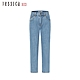 JESSICA RED - 百搭舒適顯瘦煙管牛仔褲824222（淺藍） product thumbnail 1
