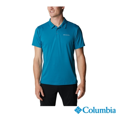 Columbia 哥倫比亞 男款- Omni-Shade UPF50 酷涼快排Polo衫-藍色 UAE92290BL / S22