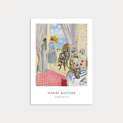 Henri Matisse 尼斯的帆船賽藝術掛畫(不含框)/亨利·馬諦斯/裝飾畫/韓國進口/完美主義-29.7x42cm