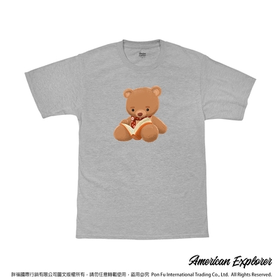 American Explorer 美國探險家 印花T恤(客製商品無法退換) 圓領 美國棉 T-Shirt 獨家設計款 棉質 短袖 -閱讀熊