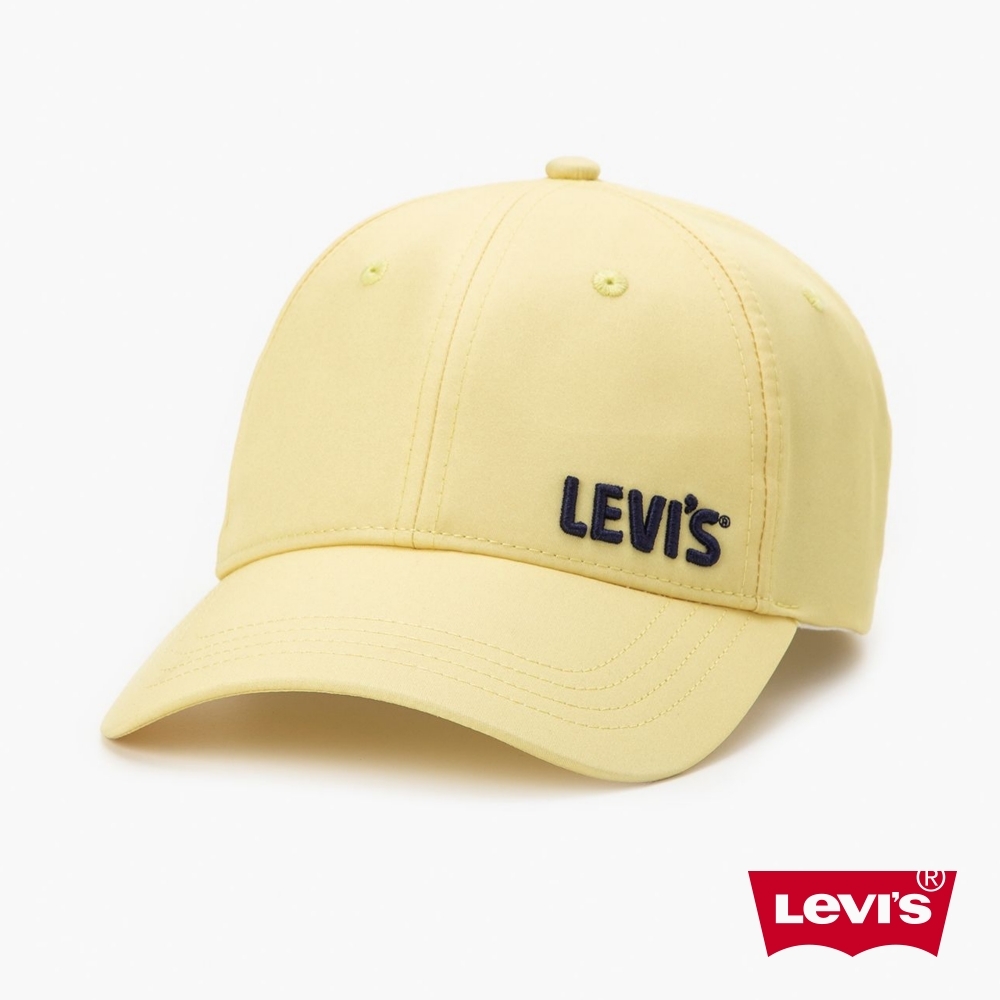 Levis Gold Tab金標系列 男女同款 可調式插釦棒球帽 / 精工立體刺繡Logo 鵝黃