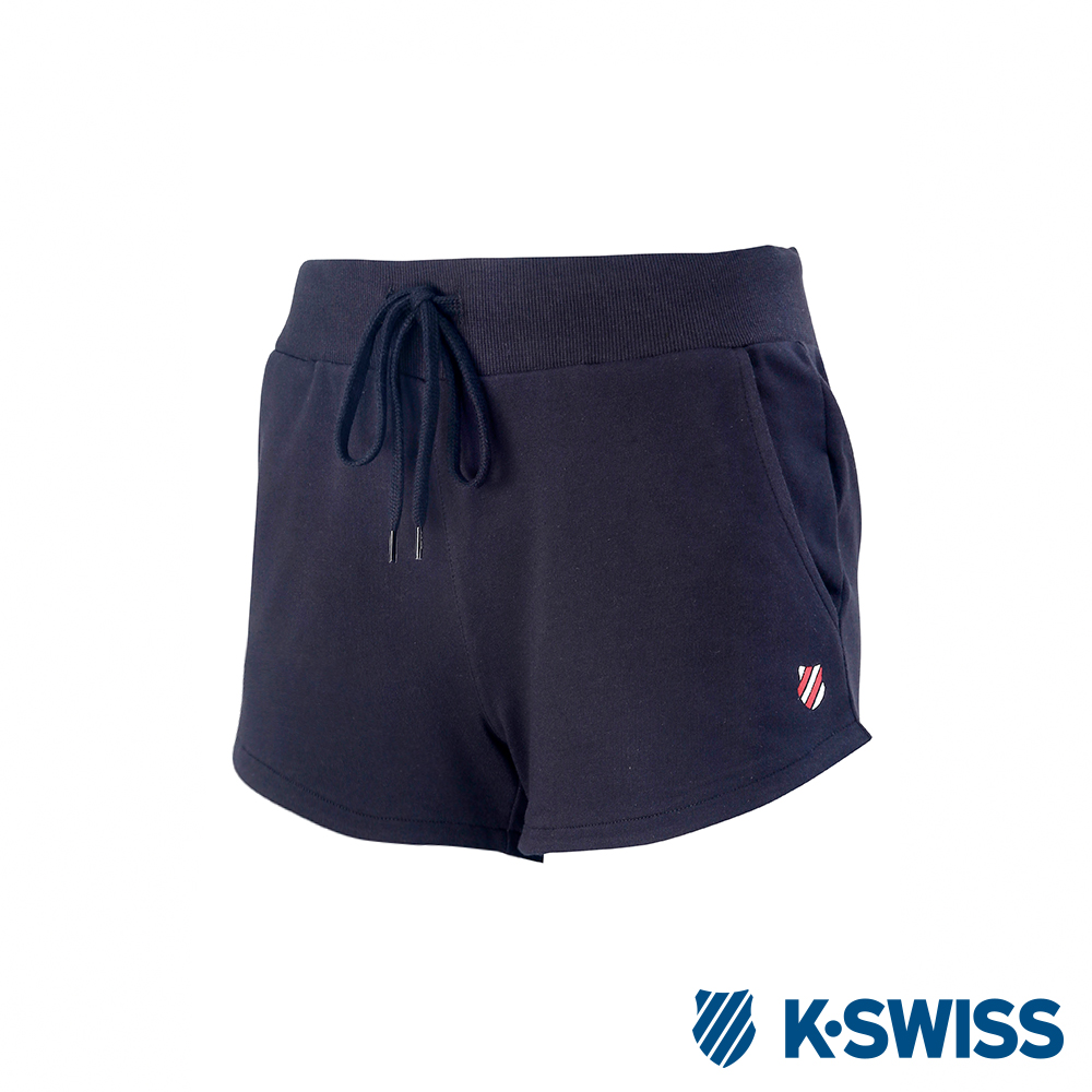 K-SWISS Logo Sweatshorts棉質短褲-女-黑