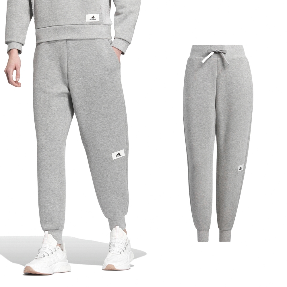 adidas 長褲 Lounge Pants 女款 灰 鬆緊褲頭 縮口 運動褲 褲子 愛迪達 IP7053