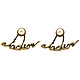 Christian Dior 復古J'adior logo珠珠裝飾針式耳環(古銅金) product thumbnail 1