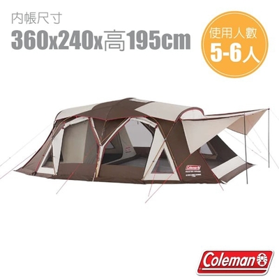 美國 Coleman 氣候達人2-ROOM COCOON Ⅲ 一房一廳炊事露營帳篷5-6人_CM-36431