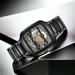 Rado 雷達表 官方授權 True 真系列 方形 真讚 開芯自動機械腕錶-R27124162 R02 陶瓷錶 手錶 男錶 女錶 新年禮物