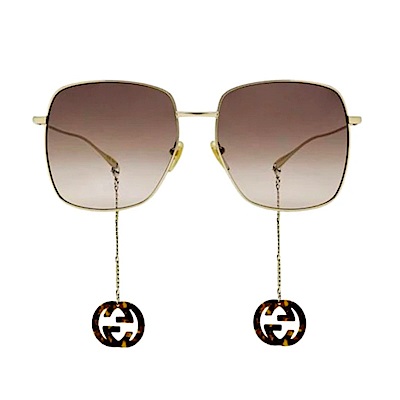 GUCCI迷鏈系列 眼鏡鏈 太陽眼鏡(金色)GG1031S
