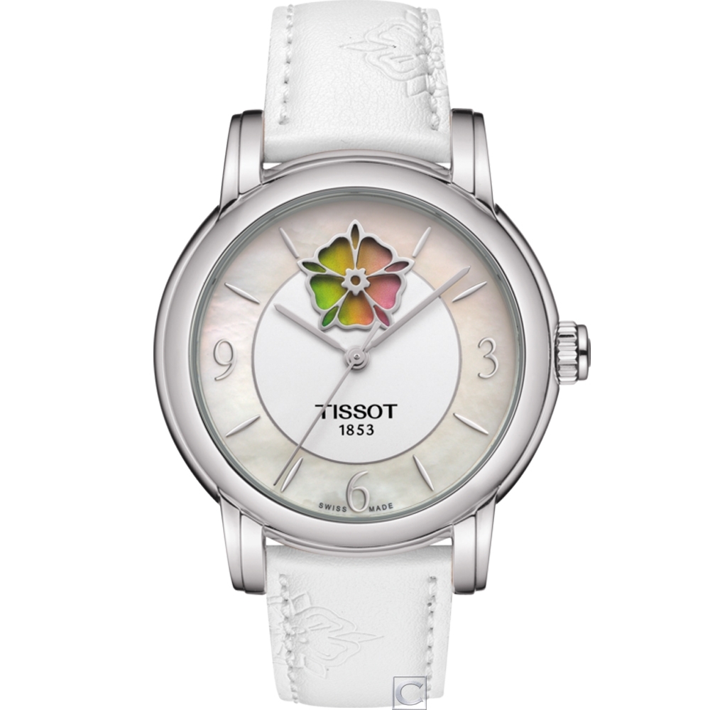 TISSOT 天梭 官方授權 LADY HEART FLOWER 機械錶(T0502071711705)35mm