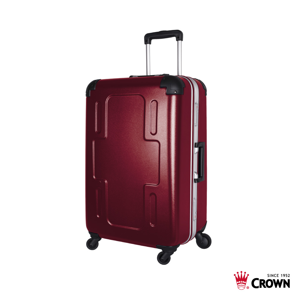 CROWN 皇冠  27吋鋁框相 旅行箱行李箱 十字造型拉桿箱 拉桿外置