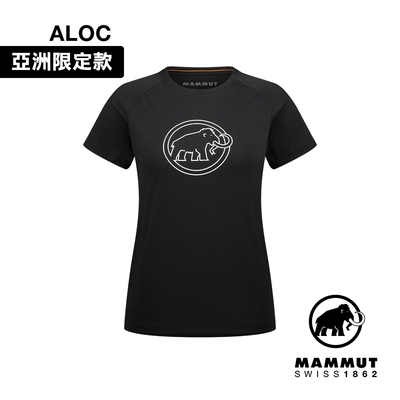 【Mammut長毛象】QD Logo Print T-Shirt AF Women 快乾LOGO短袖T恤 女款 黑PRT4 #1017-02022-00413