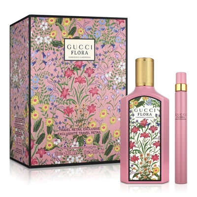 GUCCI 幻夢梔子花女性淡香精禮盒(淡香精100ml+隨行香氛10ml)