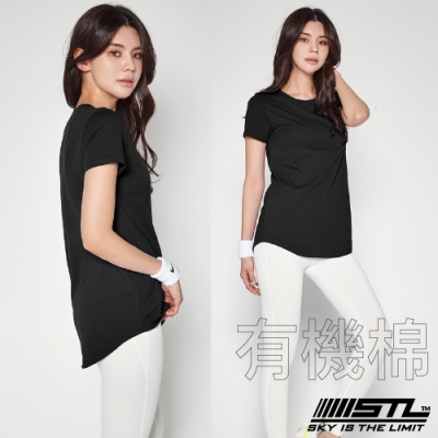 (Y!卡享11%回饋) STL Yoga 韓國 Organic有機棉 SS 女有機棉 圓領短袖T恤/上衣 黑Black