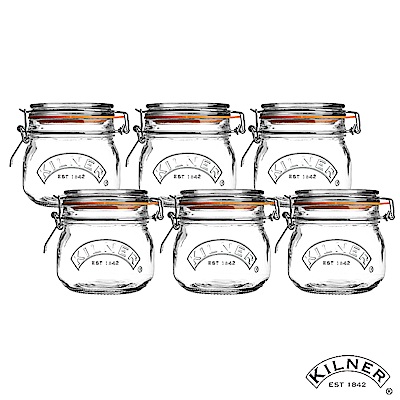 KILNER 多功能扣式密封貯存罐0.5L超值六入組