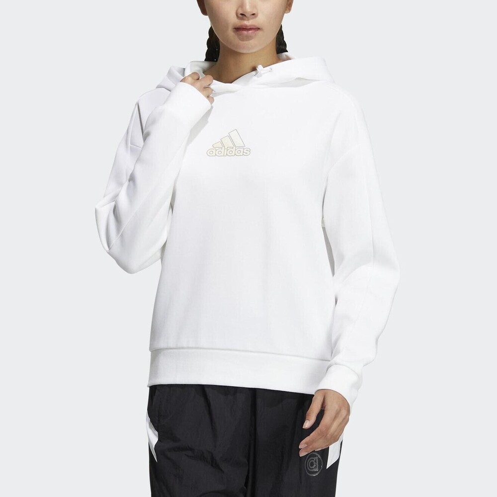 Adidas Ust Hood Oct T2 HR2596 女 連帽上衣 帽T 運動 訓練 休閒 簡約 亞洲版 白