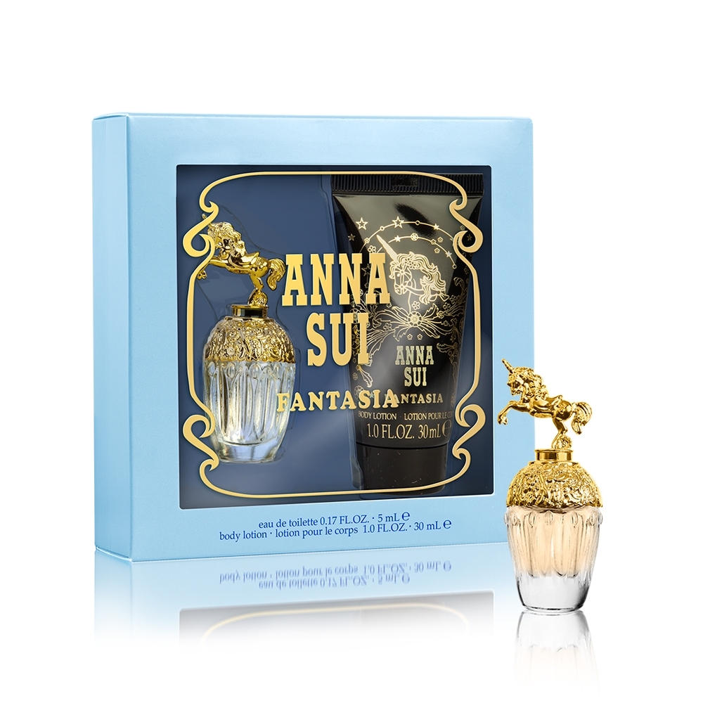 ANNA SUI 童話獨角獸浪漫香氛組(淡香水5ml+身體乳30ml)