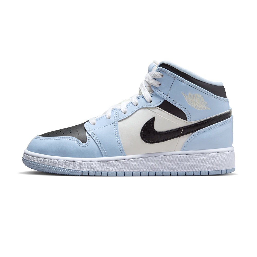 Nike Air Jordan 1 Mid Gs 女鞋大童鞋冰藍色經典穿搭運動休閒鞋555112