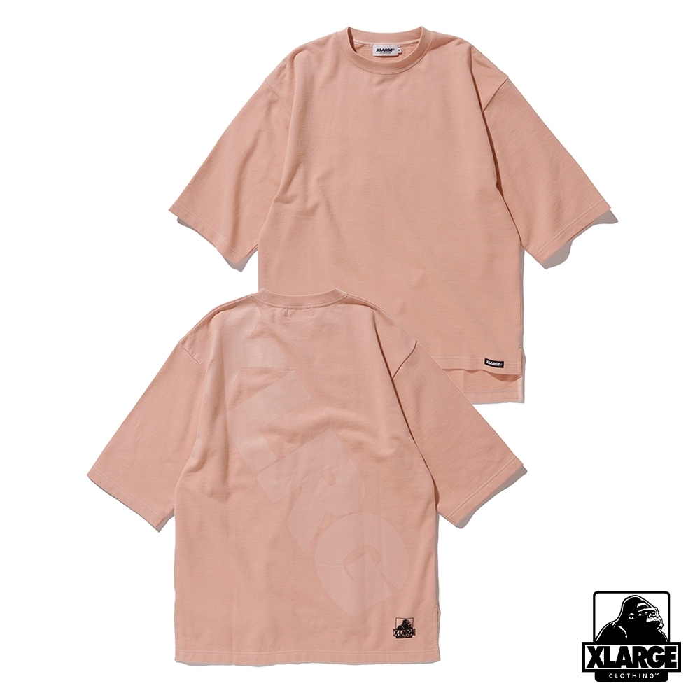 XLARGE S/S SWEAT落肩款短袖T恤-粉色
