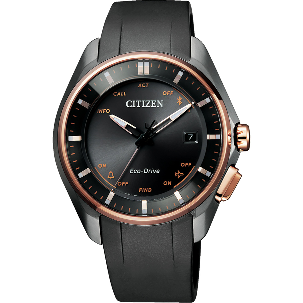 CITIZEN 星辰100周年限量 鈦 光動能藍芽手錶-玫瑰金圈/40mm BZ4006-01E