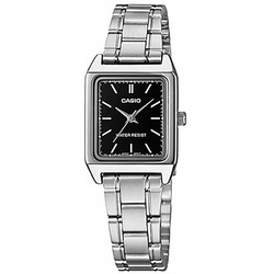 CASIO 卡西歐 簡約優雅 時尚方形 不鏽鋼手錶 銀色 LTP-V007D-1E 22mm