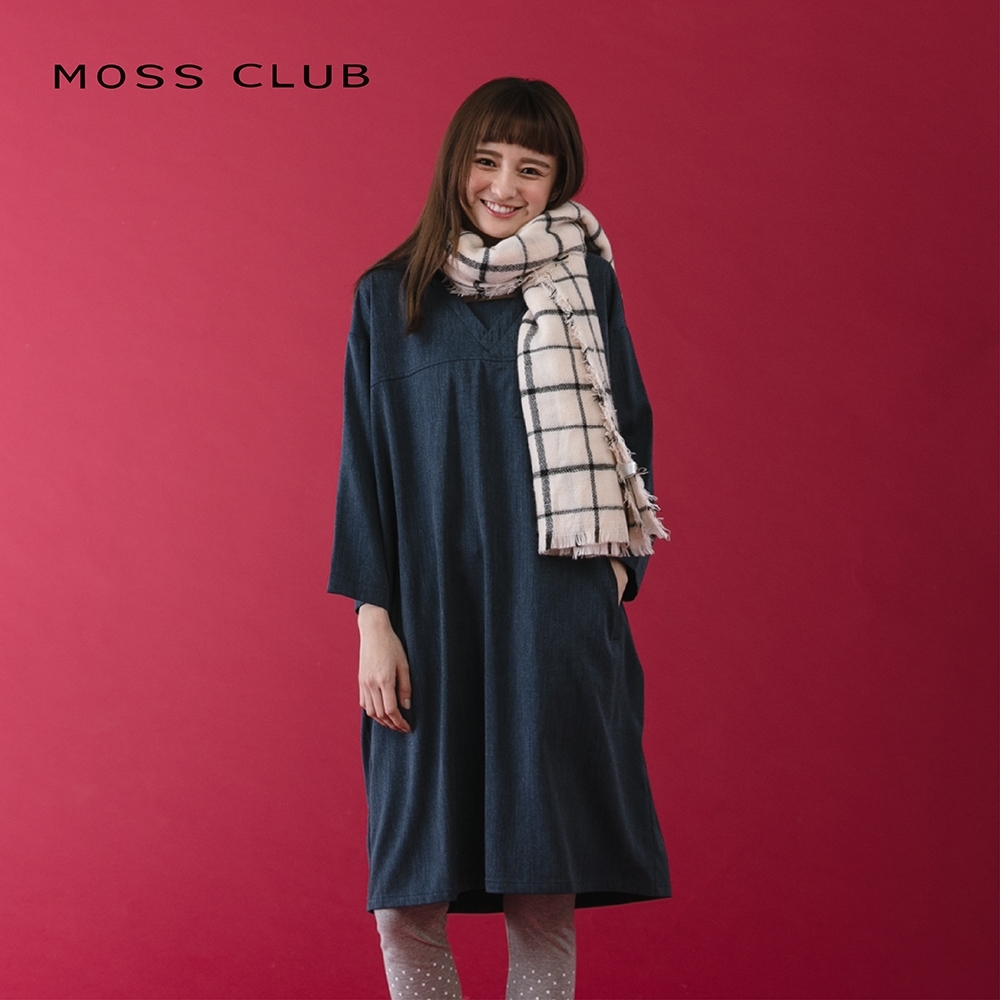 【MOSS CLUB】舒適寬鬆-連身裙(灰色)