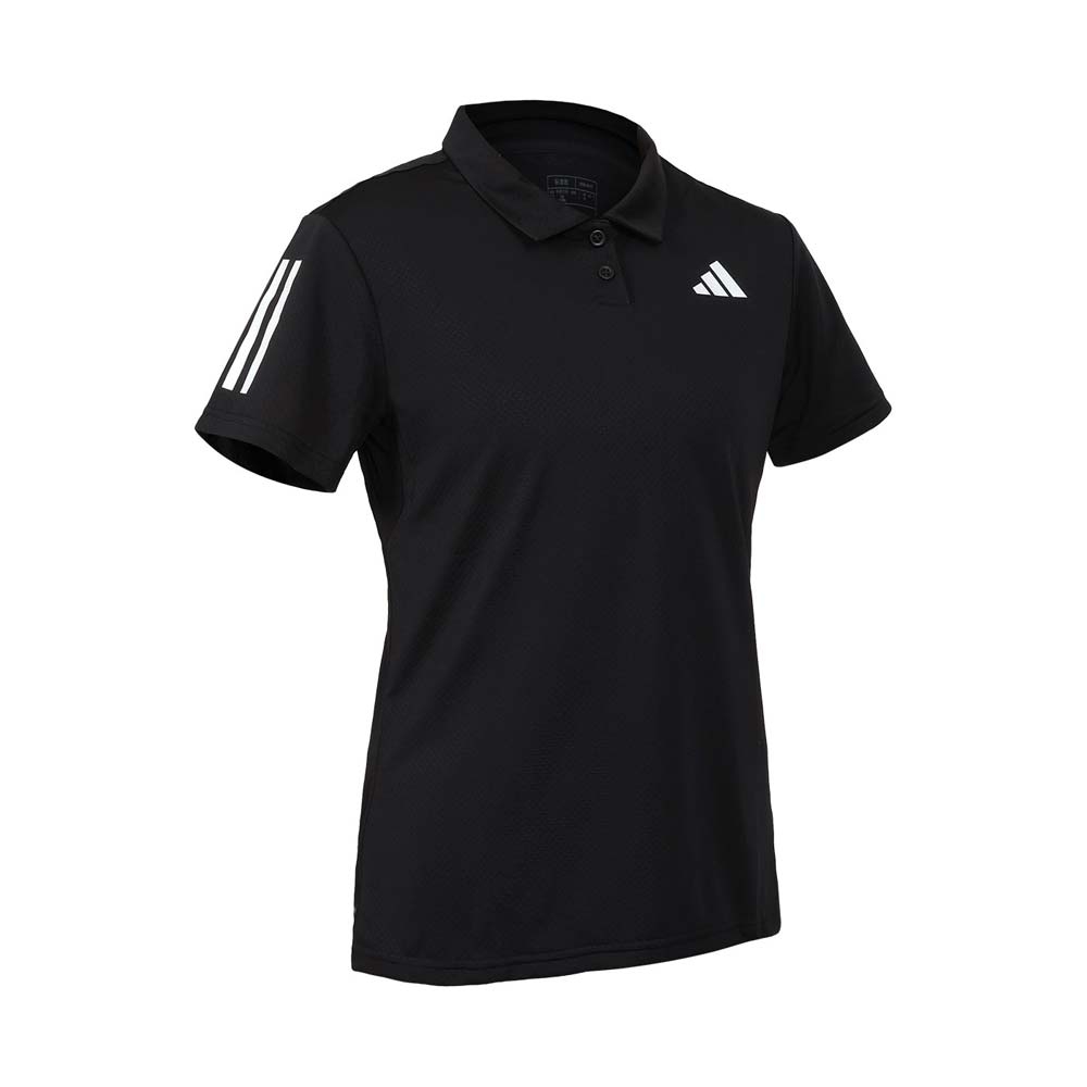 ADIDAS 女短袖POLO衫-休閒 上衣 吸濕排汗 慢跑 愛迪達 HY2702 黑白